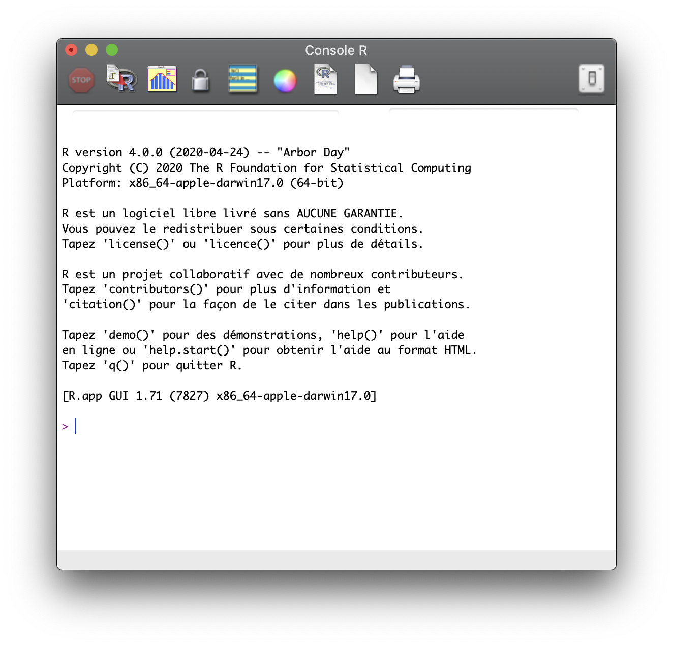 Console sous Mac OS